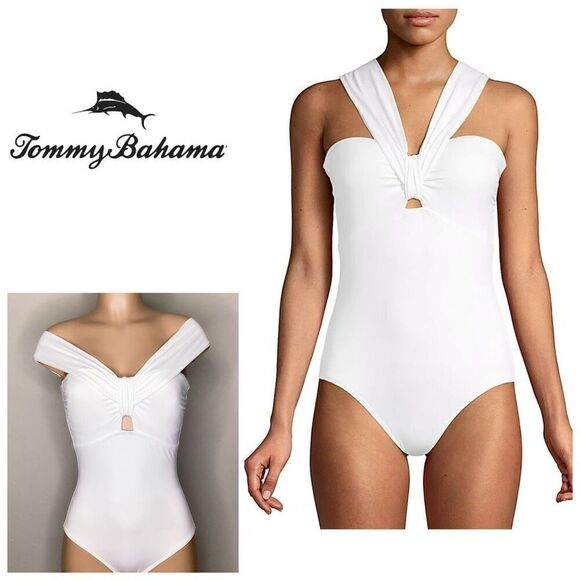 New. Tommy Bahama white swimsuit. Small. Retails $149
